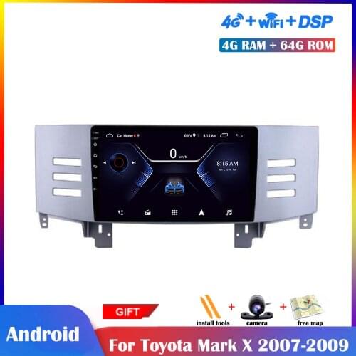 10.1 inch Android Multimedia Player For Toyota Mark X 2007 2008 2009 DSP Car Radio Stereo GPS Navigation Head unit Bluetooth