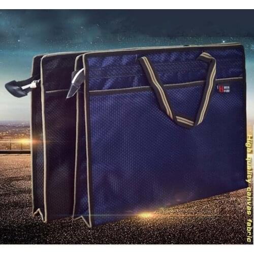 Portable A4 waterproof and thickening hand bag double canvas file special package for men and women