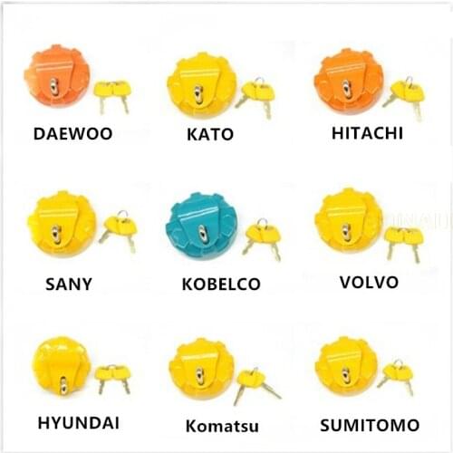 For KOMATSU PC KOBELCO SK HITACHI ZX DOOSAN DH DX SANY SY Diesel tank Anti-theft cover Double anti-theft excavator accessories