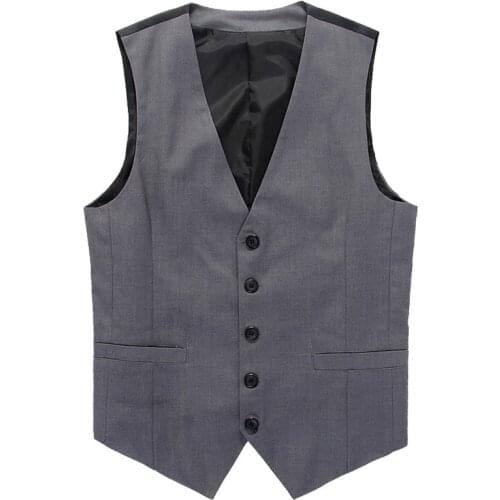 Plus Size S-7XL Fashion Slim Fit Sleeveless Mens Wedding Waistcoats 9 Colors Solid Waistcoat Men Dress Vests Y122306