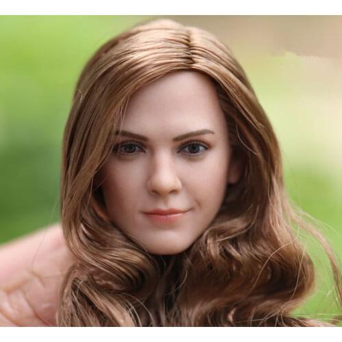 1/6 Scale Hermione Emma Watson Head Sculpt W Long Curls Hair F 12'' Doll