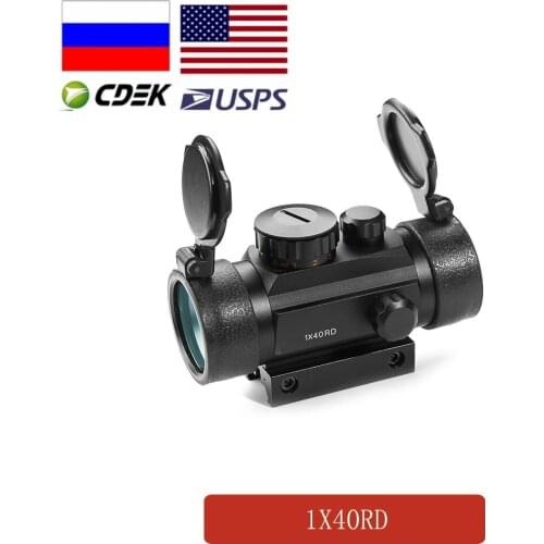Tactical Hunting Red Dot 1X40RD Optical Sight 11mm 20mm Mounts Riflescope Aim Point Rifle Scope and Chasse Telescope