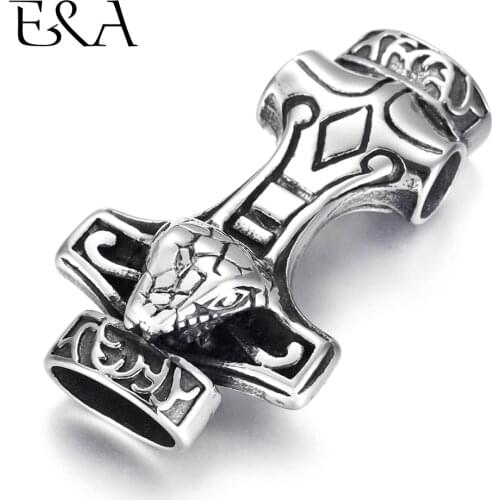 Stainless Steel Viking Axe Snake Connector Curved Pendant Hole 12*6mm for DIY Charms Bracelet Findings Jewelry Making Supplies