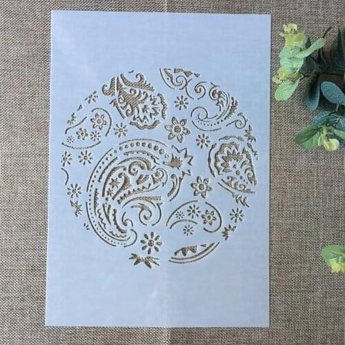 A4 A3 A2 Size DIY Craft Mandala Stencils for Painting on Wood,Fabric,Walls Art Scrapbooking Stamping Album Embossing Paper Cards