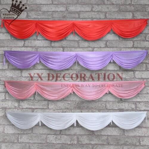 Top Quality Ice Silk Swag Drapery Curtain For Wedding Backdrop Table Skirting Decoration