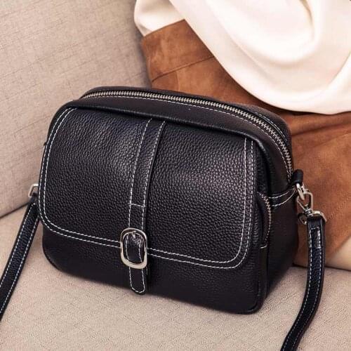 High Quality Cow Leather Flap Bag Lady Genuine Leather Womens Handbags Women Shoulder Bags For Women