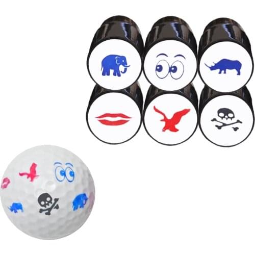 1 pcs Golf Ball Stamper Stamp Marker Impression Seal Colorfast Quick-dry Long Lasting Plastic Multicolors Golf Accessories