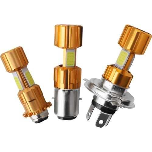 1pc Super Bright BA20D P15D Electric Motorcycle Head Lights Scooter Front Lamps H4 Auto Led HeadLights Car Bulbs 12V White Diode