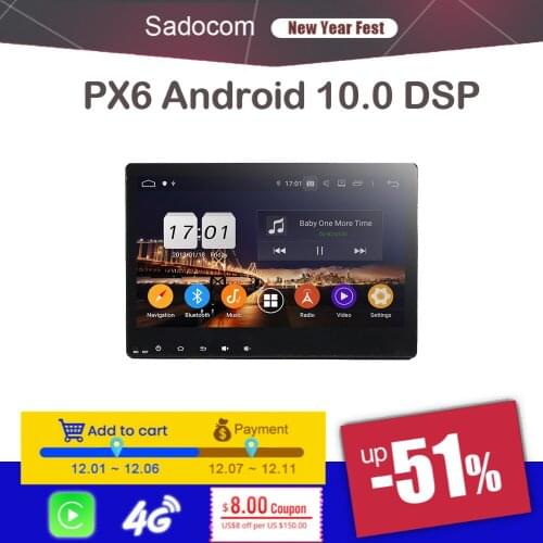 10.1" PX6 Android 10.0 For Honda HRV VEZEL 2014-2017 4GB+64GB 8core Car DVD Player GPS Glonass autoradiocar radio 5.0 hand-free