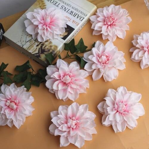 30pcs 10cm dia. Artificial Dahlia peony flower head wedding party christmas guide decoration DIY flower wall accessories