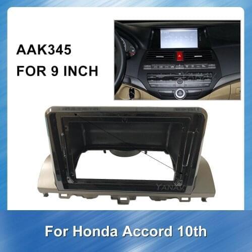 9 inch Car Radio Audio Dash Frame Panel For Honda-Accord 10th 2018-2020 2 Din GPS Navigation Panel Adaptor Refitting Kit frame