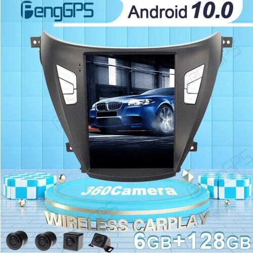 360 Camera Car DVD Player GPS Navigation For Hyundai Elantra 2012-2015 Tesla Style Android Radio Car Stereo Multimedia Headunit