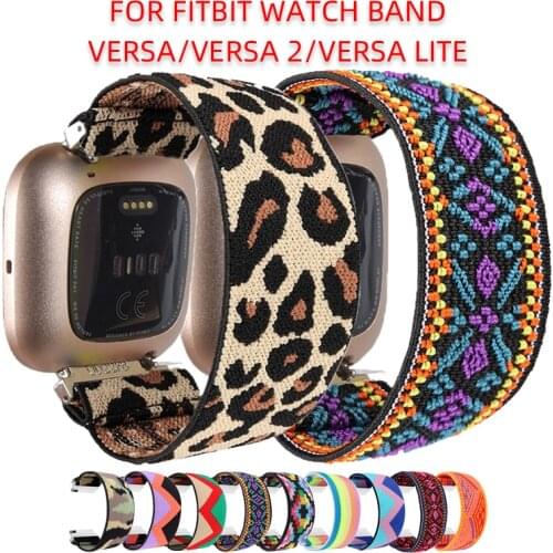 Bohemia Elastic Nylon Loop Band for Fitbit Versa 3/Versa 2/Versa Lite Watch Bracelet for Fitbit Versa Wristband Sport Loop Gift