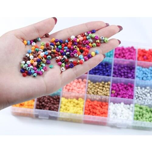 Lacoogh 24 Colors Glass Round Beads 2/3/4mm Spacer Beads For Jewelry Making DIY Bracelet Charms Jump Ring Jewelry Accessories