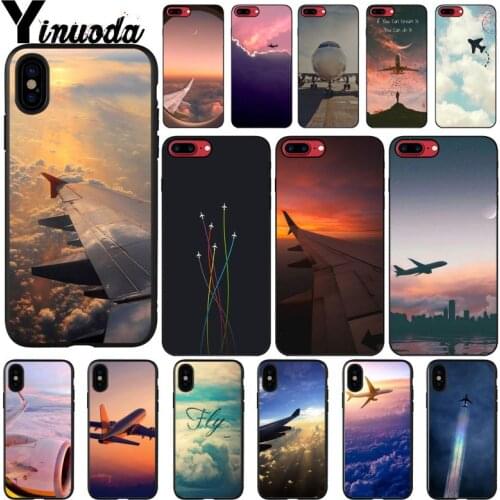 Aircraft Airplane fly travel cloud Plane Phone Case For iphone 12 11 Pro Max X XS MAX 6 6S 7 8plus 5 5S XR