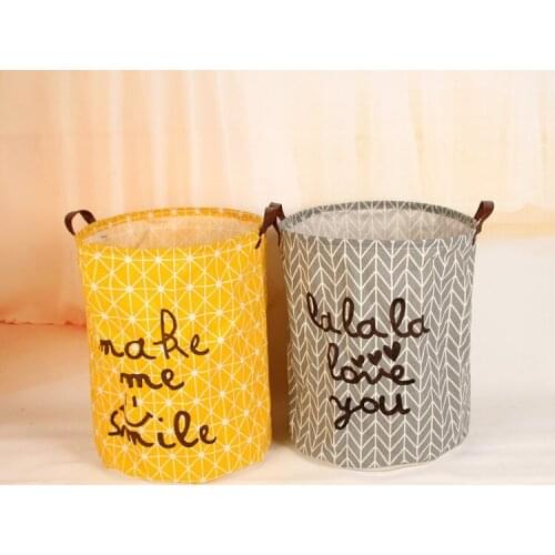 Nordic Style Canvas Storage Bag For Toys Clothes Kids Room Organizer Bag Pouch Canvas Storage Pouch Stand Bag For Kids 40CMX50CM