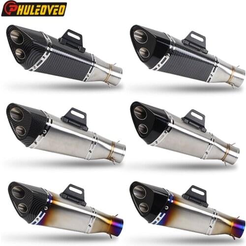 ID:51mm L:345mm Universal Motorcycle Exhaust Muffler Escape Demper R1 R6 MT07 MT09 NINJA400 Z900 Z1000 GSXR600 S1000RR Exhaust