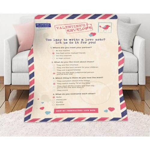 Custom Blanket Express Love TO My Daughter/Grandma/Dad 3D Print Sherpa on Bed Home Textiles for Mothers DayGift