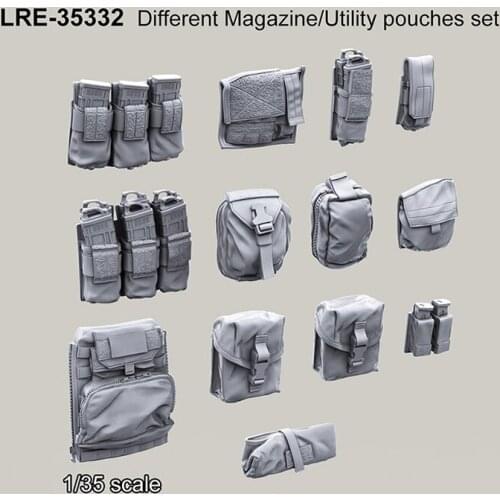 1/35 Different Magazine/Utility pouches set, Resin Model soldier GK, Unassembled and unpainted kit