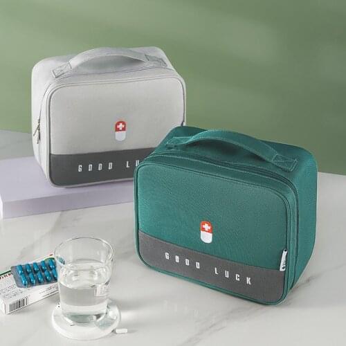 Thickened Large-capacity Medicine Box Home Portable Storage Bag, Cloth Box, Multi-functional Layered Cloth Box