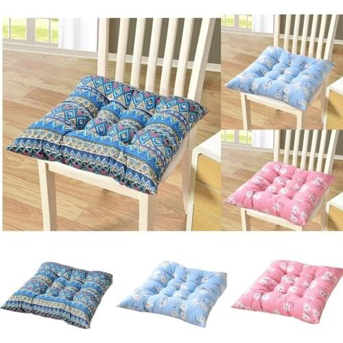 40x40cm Square Cushion Home Chair Pads Seat Cushions Pillows - Blue Ethnic Style
