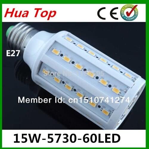Lampada Hua Top Brand E27 E14 B22 LED Light 15W Corn Bulb 60 leds 5630 5730 SMD LED Bulbs Lamps lights & lighting 20Pcs/Lot