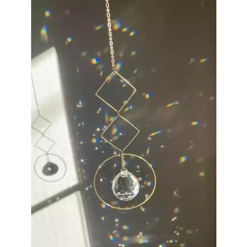 Sun Catcher,Cage Hanger,Rainbow Maker, Window Crystal Suncatcher Boho Home Decor Car Prism Boho Witchy Room Decoration