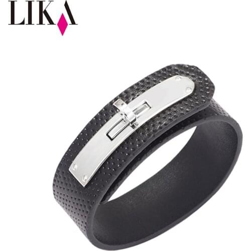 LIKA 2020 Fashion Leather Bracelets Bangles For Women Jewelry Interchangeable Cuff Bracelet Manchette Femme