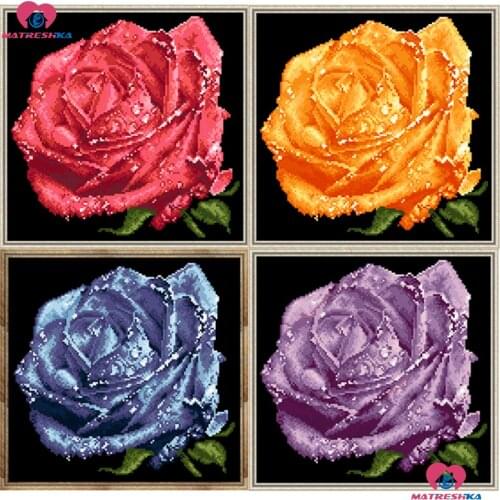 5d beaded cross stitch water rose embroidery beads home decor 5d beaded cross stitch kit printed canvas kits borduren met kralen