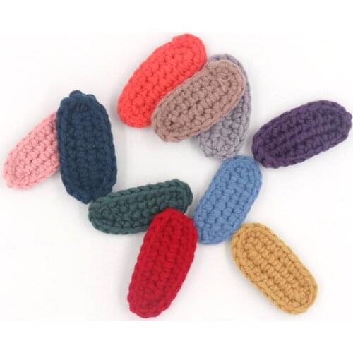 New Solid Color Knitted Hair Clips Simple Handmade Hairpins Geometric Metal Barrettes Headdress Hair Accessories For Women Girls