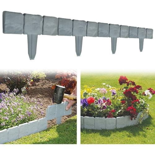 Garden Lawn Grass Edging Fence Grass Flowerbeds Plant Picket Border Panel Plastic Wall Fencing Board Garden Yard Decoration