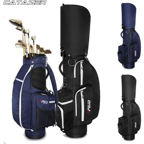 PGM Men Multifunctional Standard Aviation Golf Bag Stretchable Ultra Light Portable Travel Shoes Clothing Drag Ball Wheels Bag
