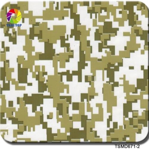 Free shipping 0.5*2/10m size green and transparent camo film hydrographics film aqua print film