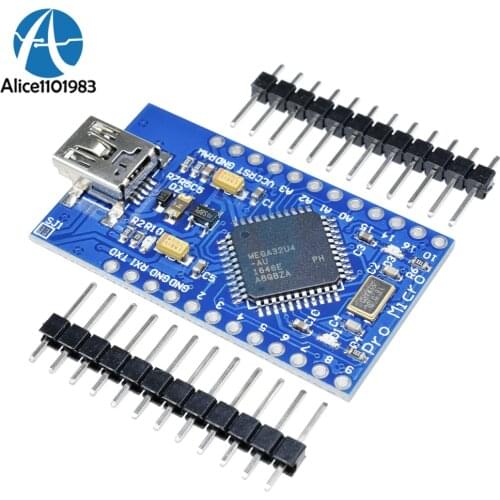 Pro Micro ATmega32U4-AU Board Module 5V 16MHz Replace Pro Mini ATmega328 For Arduino Mini USB Voltage Regulator DIY KITS