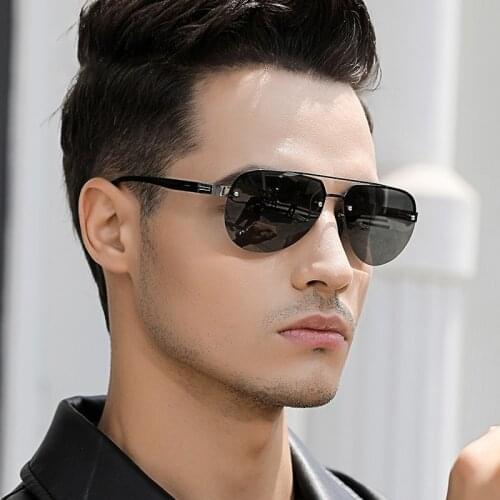Men Sunglasses Photochromic Men Day Night Vision Brand Designer Glasses For Driving Polarized Sunglasses UV400 Eyewear V1902