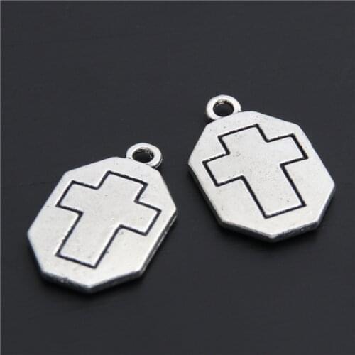 10pcs Tibetan Silver Color Cross Charms Pendants For Necklace Bracelet Nurse Jewelry Making DIY Handmade A2967
