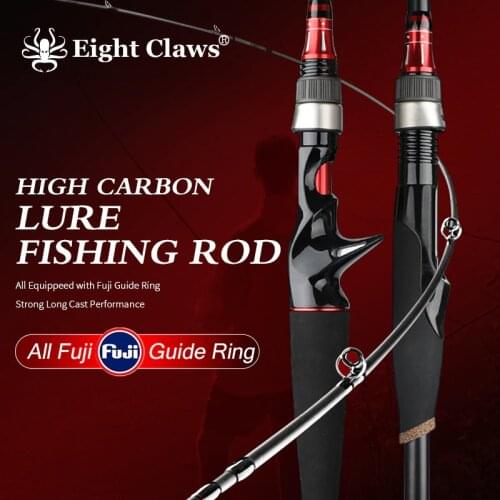 EIGHT CLAWS Dream Series Lure Fishing Rod ML M MH Power 2.1M 1.8M FUJI Guide 2 Sections High Carbon Spinning Casting Pole