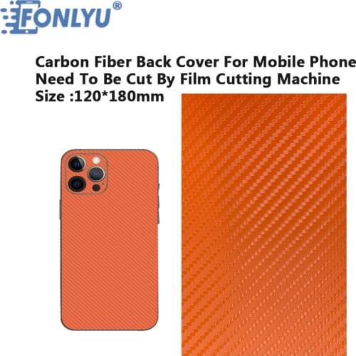 50pc Carbon Fiber Back Cover Protector Sticker Pure Color For All Flexible Hydrogel Film Cutting Machine Screen Protector Cutter