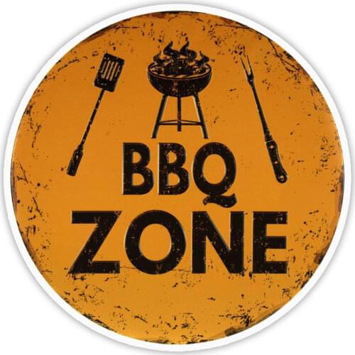 10712# Various Sizes Removable Decal Зона Барбекю BBQ Zone Sticker Waterproof Accessories on Bumper Rear Window Laptop