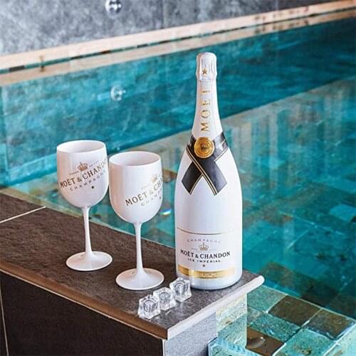 2 Pieces of Wine Party Champagne Glasses Cocktail Champagne Flute Plating Wine Glasses Tall White Plastic Glasses Party Banquet