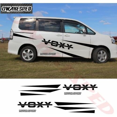 Motor Sport Styling Stickers Both Side Car Door Body Decor Vinyl Decals Waterproof Sticker For Toyota Voxy