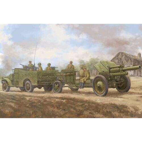 Hobby Boss 84537 1/35 M3A1 Late Version Tow 122mm Howitzer M-30 Armored Car Kit TH09573-SMT6