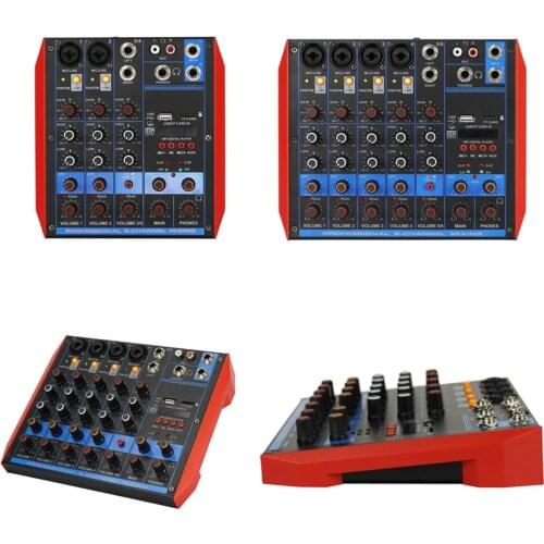 Host Sale 4 6 8 Channel Bluetooth Sound Audio Stage Home Studio Live Mixng Mixer Connect Wireless Wired Microphone
