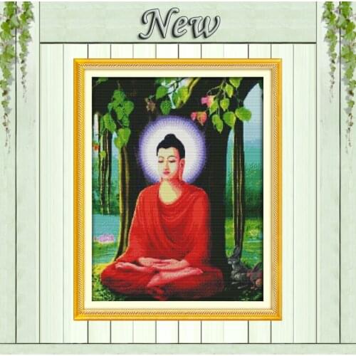 The Buddha bodhi home decor painting counted printed on canvas DMC 11CT 14CT Chinese Cross Stitch kit needlework embroidery Sets