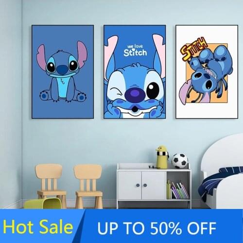 Disney Canvas Painting Wall Art Cartoon Stitch and Interstellar Baby Posters Prints Room Decoration Pictures Living Home Decor