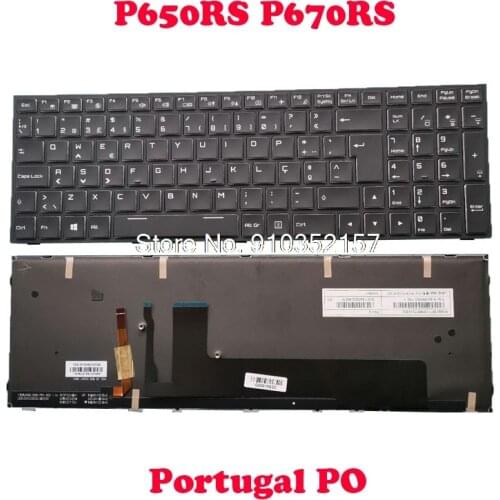 P650HP6 P650HP6-G Backlit Keyboard For CLEVO P650RS P651RS P651RS-G MP-13H86P0J430C 6-80-P65S0-160-1 P651HP6(-G) Portugal PO