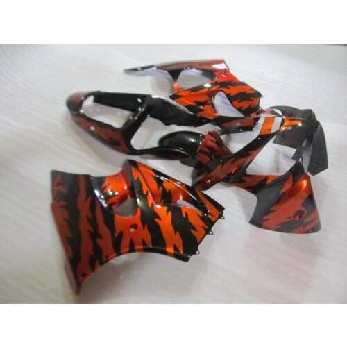 High grade injection mold for Kawasaki Fairings kit ZX 6R 2000 2001 2002 ZX6R 00 01 02 burnt orange motorcycle fairing kits