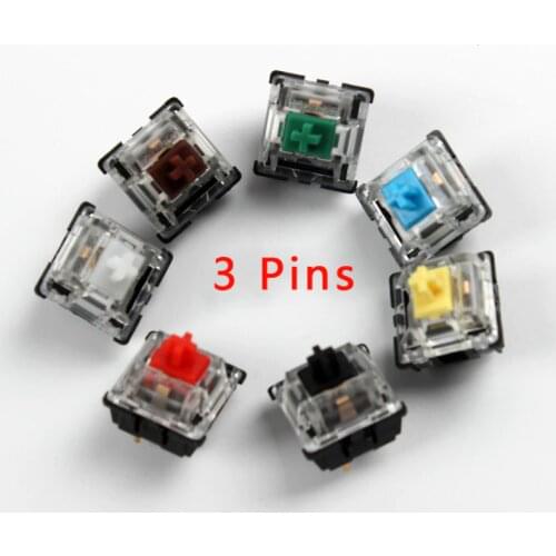Gateron Switches Mechanical Axis for Mechanical Keyboard Black Red Brown Blue Clear Green Yellow 3pins Fit GK61 GH60