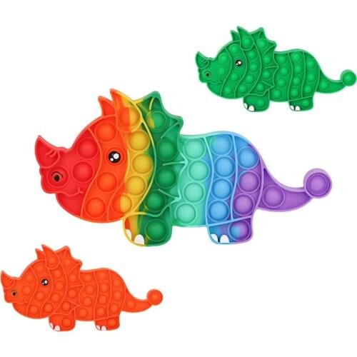 Fidget Reliver Stress Toys Rainbow Push It Bubble Antistress Toys Funny Fidget Sensory Toy To Relieve Autism Free Shipping