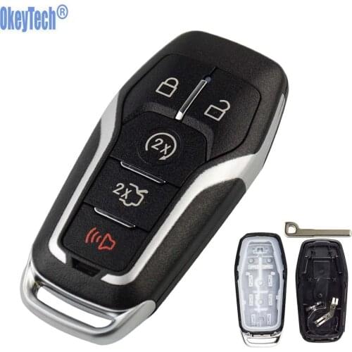 OkeyTech New 3 Buttons Replacement Remote Car Case Key for Fob For Ford Mondeo Edge S-Max Galaxy 2014-2018 with Uncut Blade